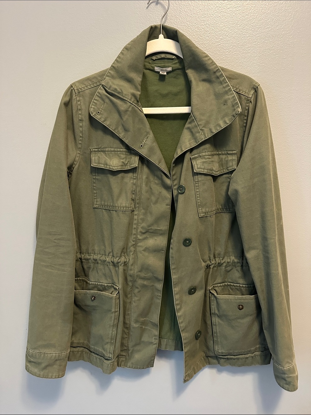 Socialite Olive Green Utility Jacket with Front Pockets